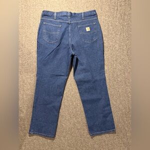 Carhartt Relaxed Fit Jeans Mens 38x30 blue Cotton Durable Heavy Work 381-83